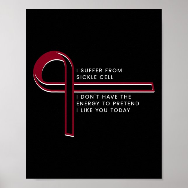 Póster Sufro de anemia falciforme (Frente)