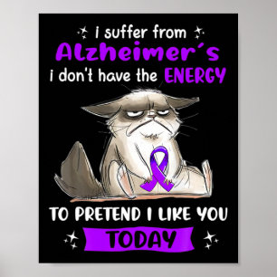 Póster Sufro De Gato Divertido De Conciencia De Heimerhei