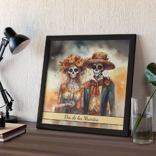 Póster Sugar Skull Cariño, personalizado