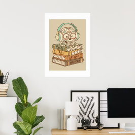 Póster Sugar Skull Passionate About Reading