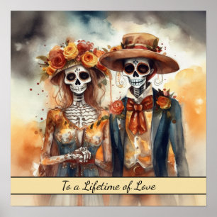 Póster Sugar Skull Sweetheart, personalizado