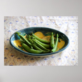 Póster Sugar Snap Peas en un Plato