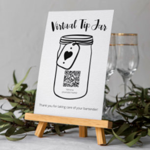 Póster Sugerencia virtual boda Jar con código QR