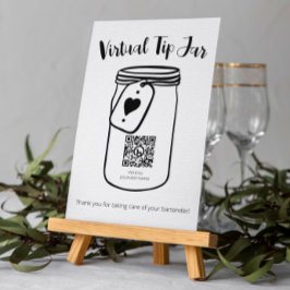 Póster Sugerencia virtual boda Jar con código QR