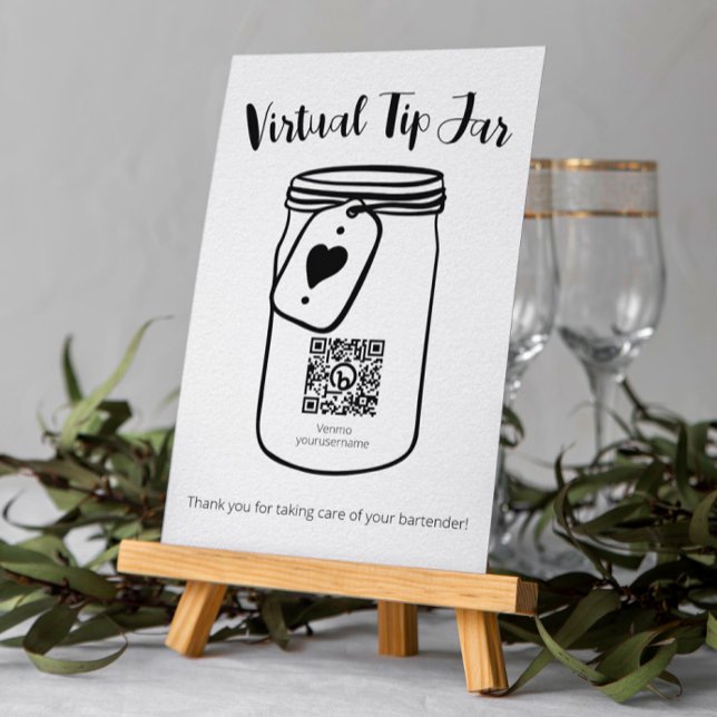 Póster Sugerencia virtual boda Jar con código QR (Subido por el creador)
