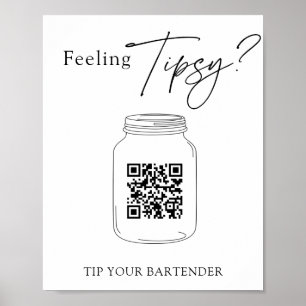 Póster Sugerencia virtual Jar QR Code Consejo tu Rótulo d