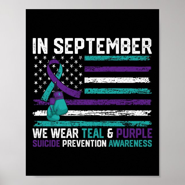 Póster Suicide Awareness 2024 In September We Wear Teal P (Frente)