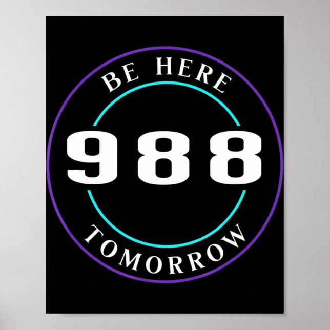 Póster Suicide Awareness 988 - Suicide Prevention 1 (Frente)