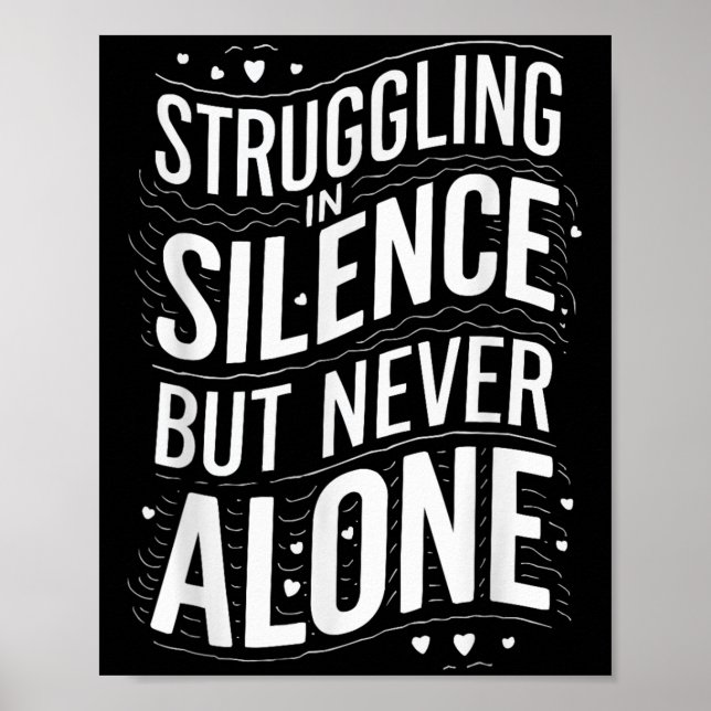 Póster Suicide Awareness Depression Anxiety Mental Health (Frente)