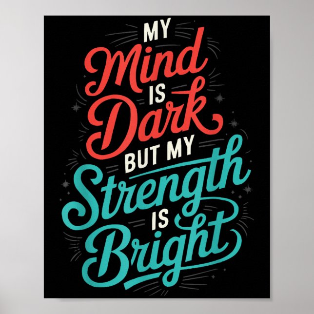 Póster Suicide Awareness Depression Anxiety Mental Health (Frente)