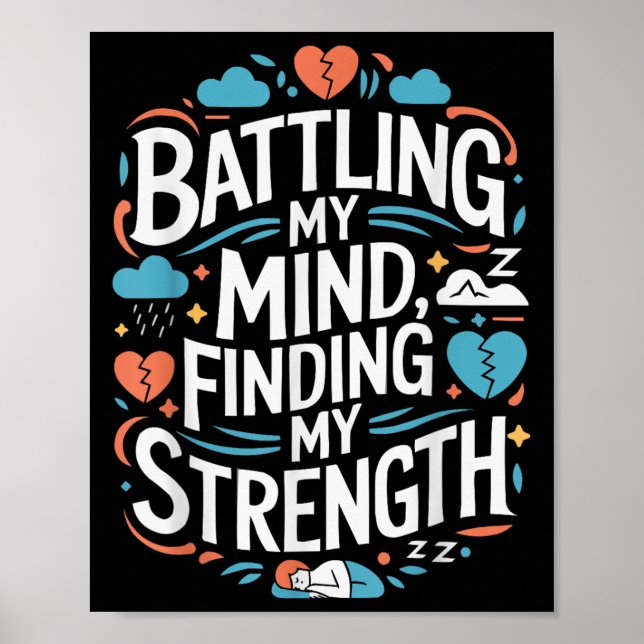 Póster Suicide Awareness Depression Anxiety Mental Health (Frente)