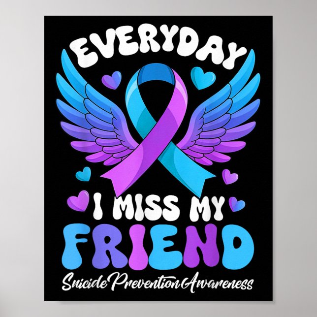 Póster Suicide Awareness Friend Suicide Prevention Awaren (Frente)