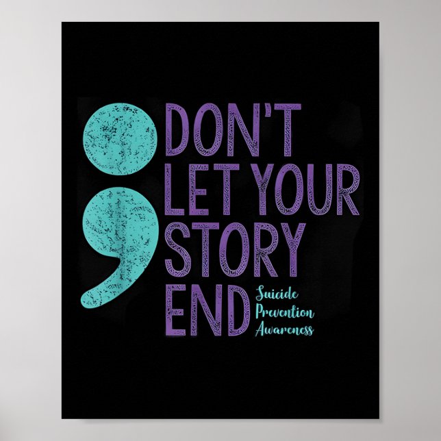 Póster Suicide Awareness Shirt For Women Don't Let Your S (Frente)