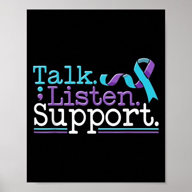 Póster Suicide Awareness Suicide Prevention Suprt Survivo (Frente)