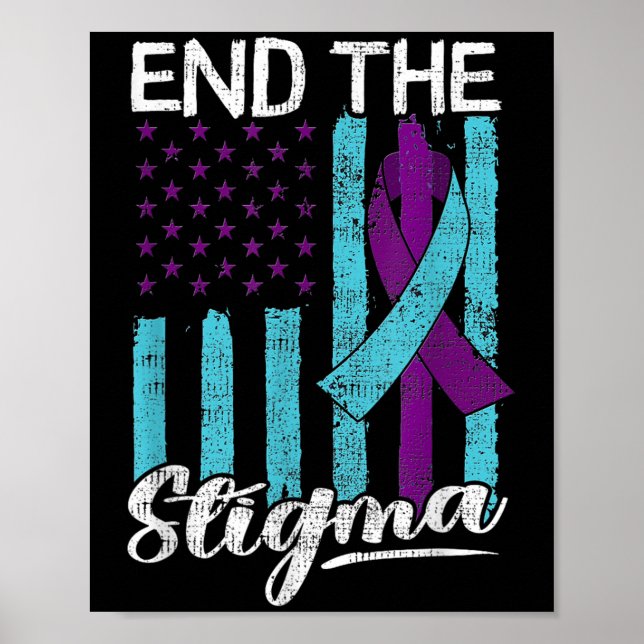 Póster Suicide Awareness Suicide Prevention Suprt Survivo (Frente)