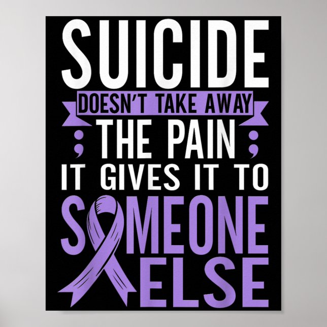 Póster Suicide Awareness Suicide Prevention Suprt Survivo (Frente)