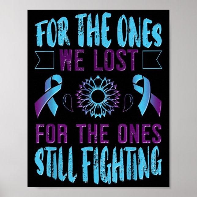 Póster Suicide Awareness Suicide Prevention Suprt Survivo (Frente)