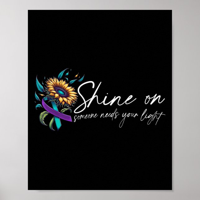 Póster Suicide Awareness Suicide Prevention Suprt Survivo (Frente)