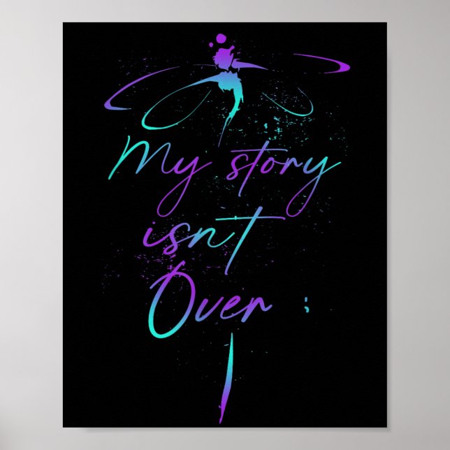 Póster Suicide Awareness Suicide Prevention Suprt Survivo (Frente)