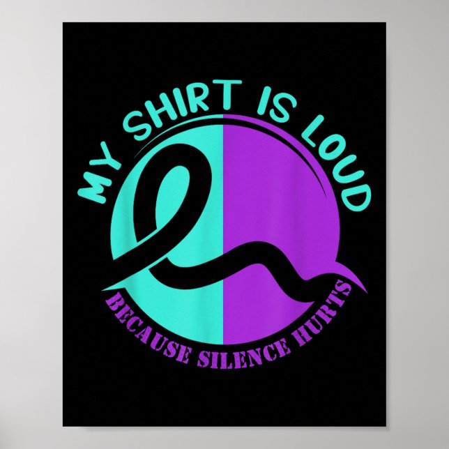 Póster Suicide Awareness Suicide Prevention Suprt Survivo (Frente)