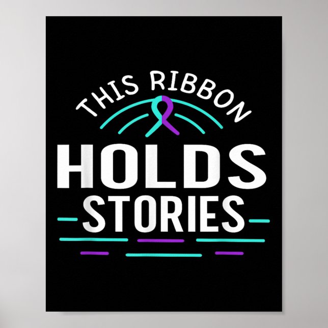 Póster Suicide Awareness Suicide Prevention Suprt Survivo (Frente)