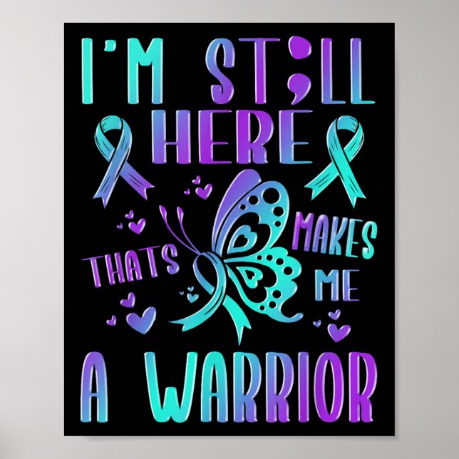 Póster Suicide Awareness Suicide Prevention Suprt Survivo (Frente)