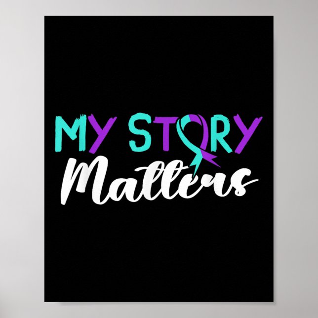 Póster Suicide Awareness Suicide Prevention Suprt Survivo (Frente)