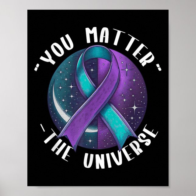 Póster Suicide Awareness Suicide Prevention Suprt Survivo (Frente)