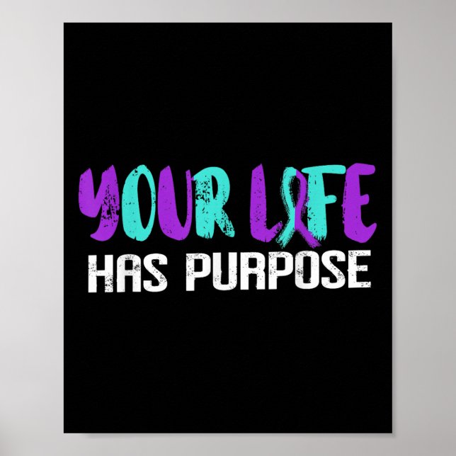 Póster Suicide Awareness Suicide Prevention Suprt Survivo (Frente)