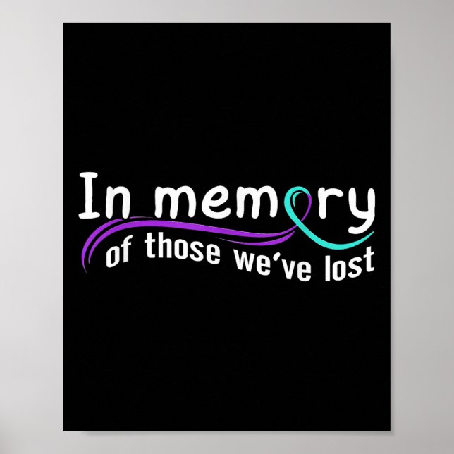 Póster Suicide Awareness Suicide Prevention Suprt Survivo (Frente)