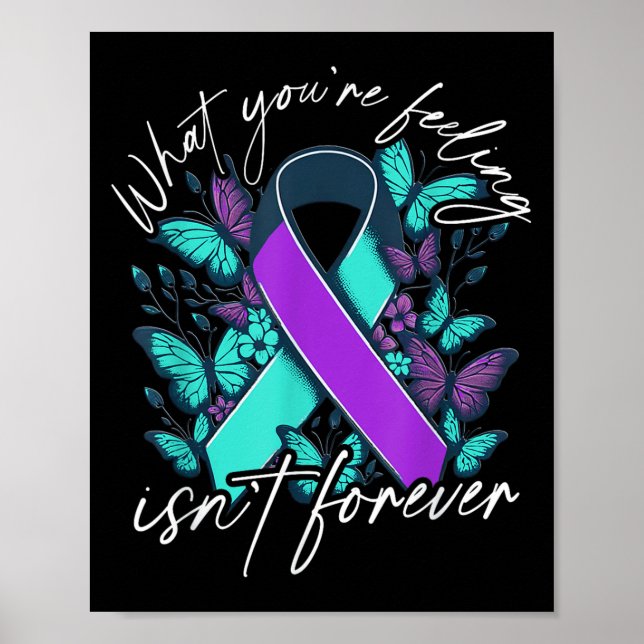 Póster Suicide Awareness Suicide Prevention Suprt Survivo (Frente)