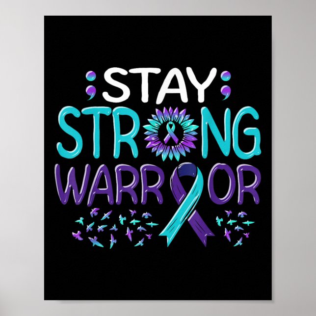 Póster Suicide Awareness Suicide Prevention Suprt Survivo (Frente)