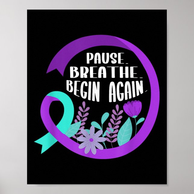 Póster Suicide Awareness Suicide Prevention Suprt Survivo (Frente)