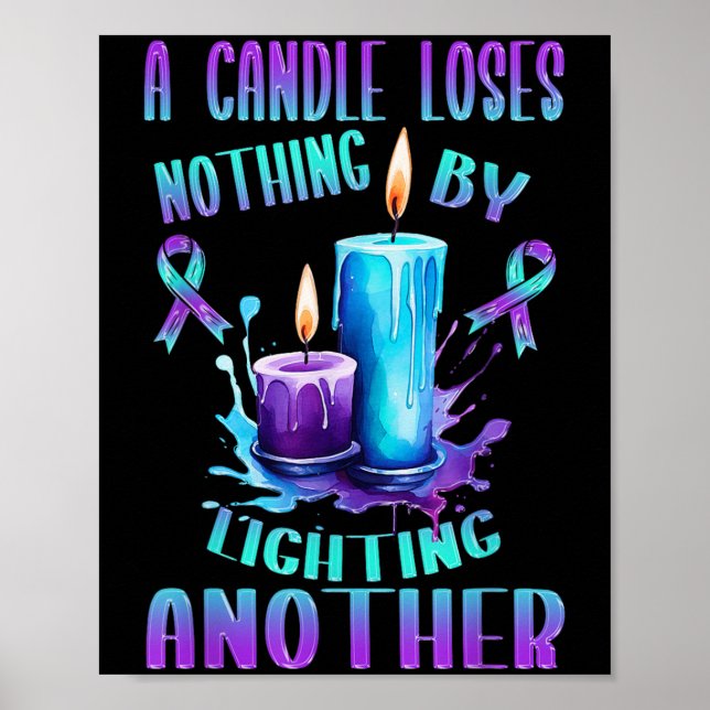 Póster Suicide Awareness Suicide Prevention Suprt Survivo (Frente)