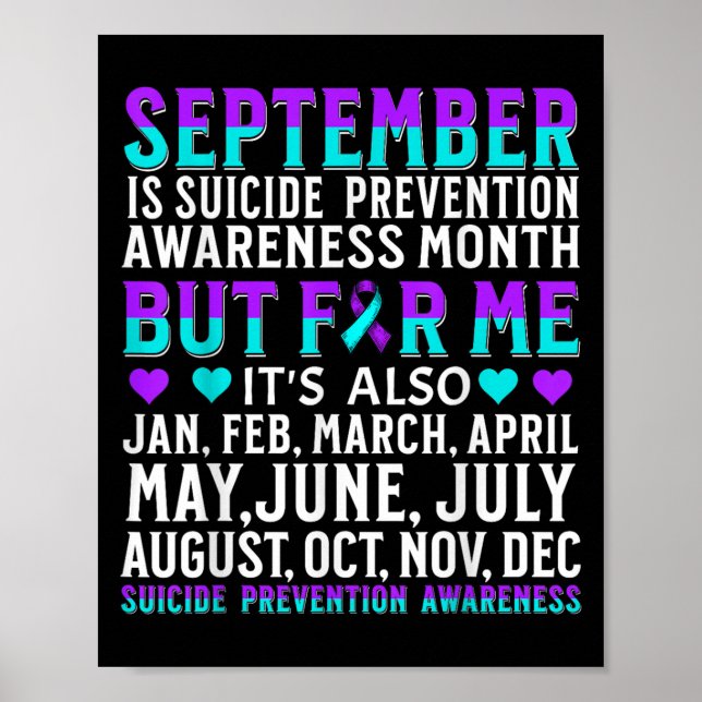 Póster Suicide Awareness Suprt Suicide Prevention Awarene (Frente)