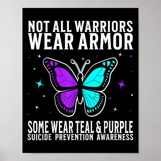 Póster Suicide Awareness Warrior Suicide Prevention Aware (Frente)
