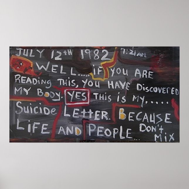 PÓSTER SUICIDE LETTER (Frente)