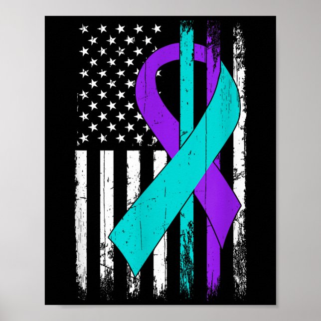 Póster Suicide Prevention Awareness American Flag  (Frente)