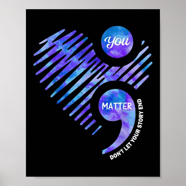 Póster Suicide Prevention Awareness Dont Let Your Story E (Frente)