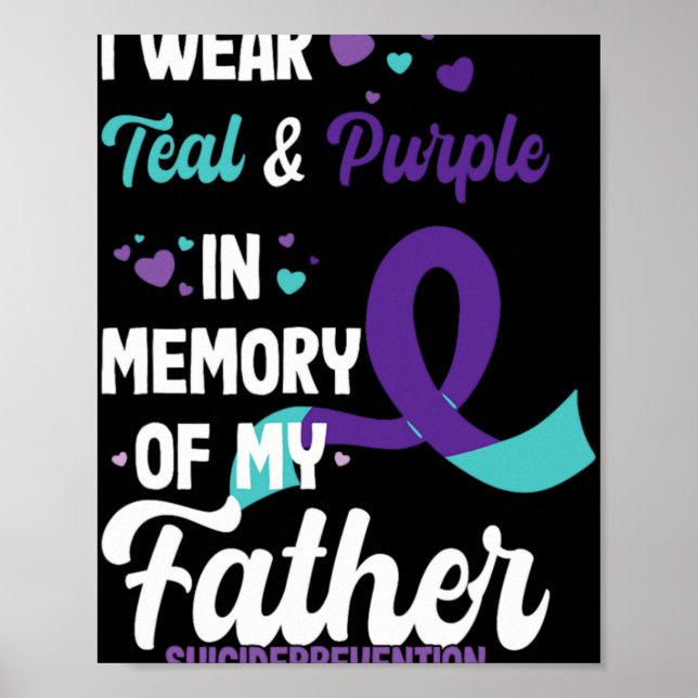 Póster Suicide Prevention Awareness In Memory Of Father  (Frente)