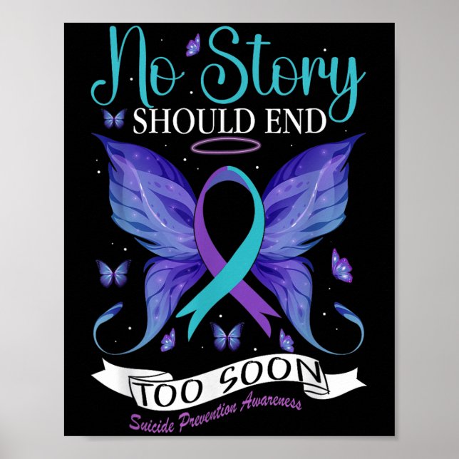 Póster Suicide Prevention Awareness - No Story Should End (Frente)