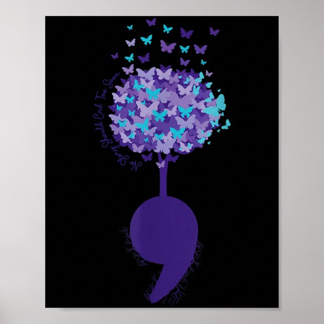 Póster Suicide Prevention Awareness No Story Should End T (Frente)