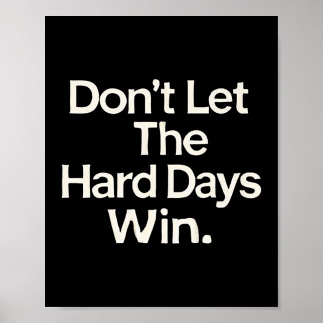 Póster Suicide Prevention- Don't Let The Hard Days Win Pr (Frente)