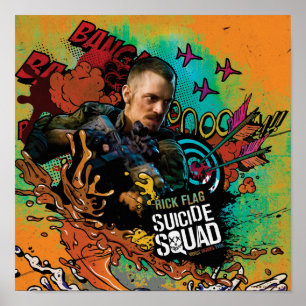 Póster Suicide Squad   Rick Flag Character Graffiti