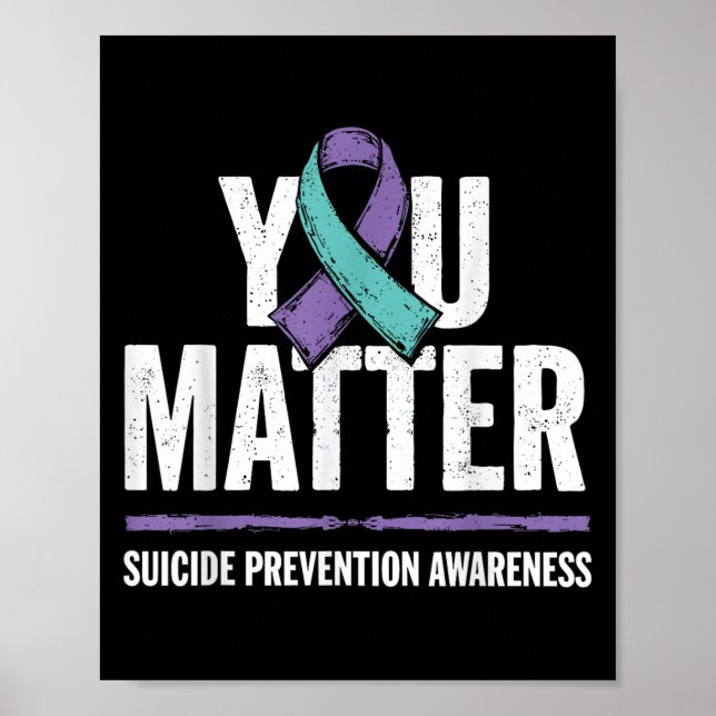 Póster Suicides Prevention Shirts Suicide Awareness  (Frente)