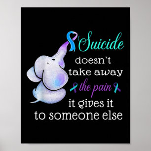 Póster Suicidio Elefante Semiolon Prevención del Suicidio