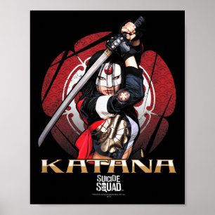 Póster Suicidio Escuadrón Katana Flor