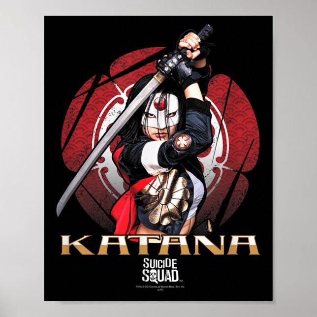 Póster Suicidio Escuadrón Katana Flor (Frente)
