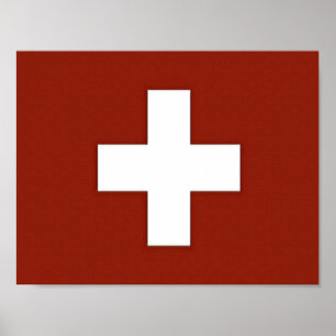 Póster Suiza - Bandera suiza -