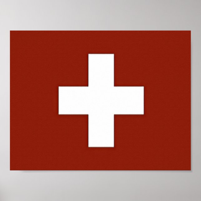 Póster Suiza - Bandera suiza - (Frente)